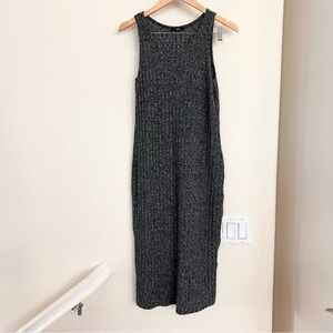 $269 Ruti Grey Knit MIDI sleeveless Dress - size 1 / medium